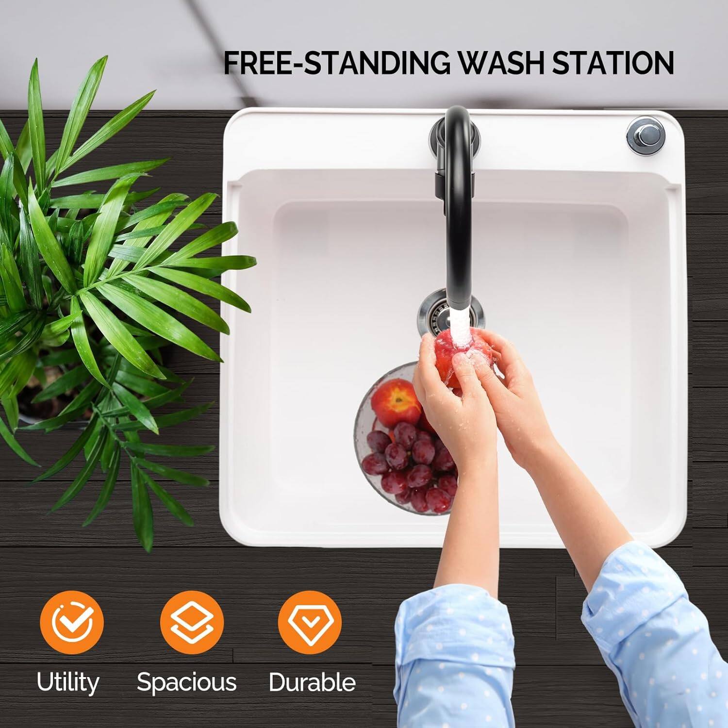 FREE-STANDING WASH STATION

Utility Spacious Durable