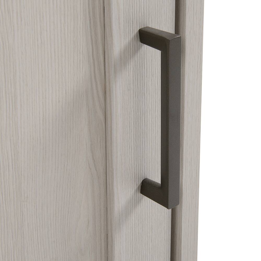 Alt View 4. Loheer - Loheer White Wood Grain Hall Tree with Shoe Storage Bench and Adjustable Shelves 72-Inch Height - White.