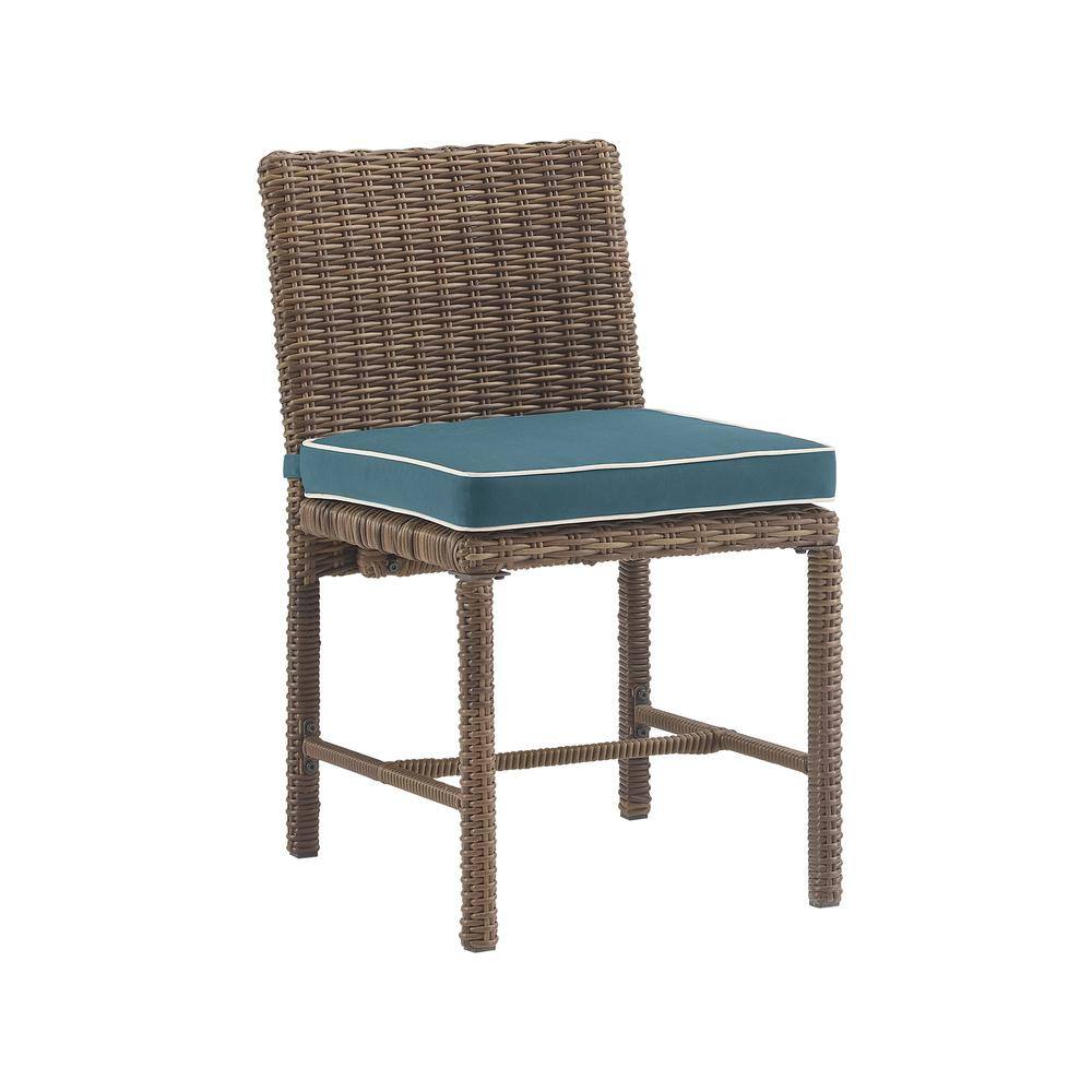 Alt View 1. Crosley Furniture - Bradenton 2Pc Wicker Outdoor Dining Chair Set - 2 Dining Chairs - Navy.