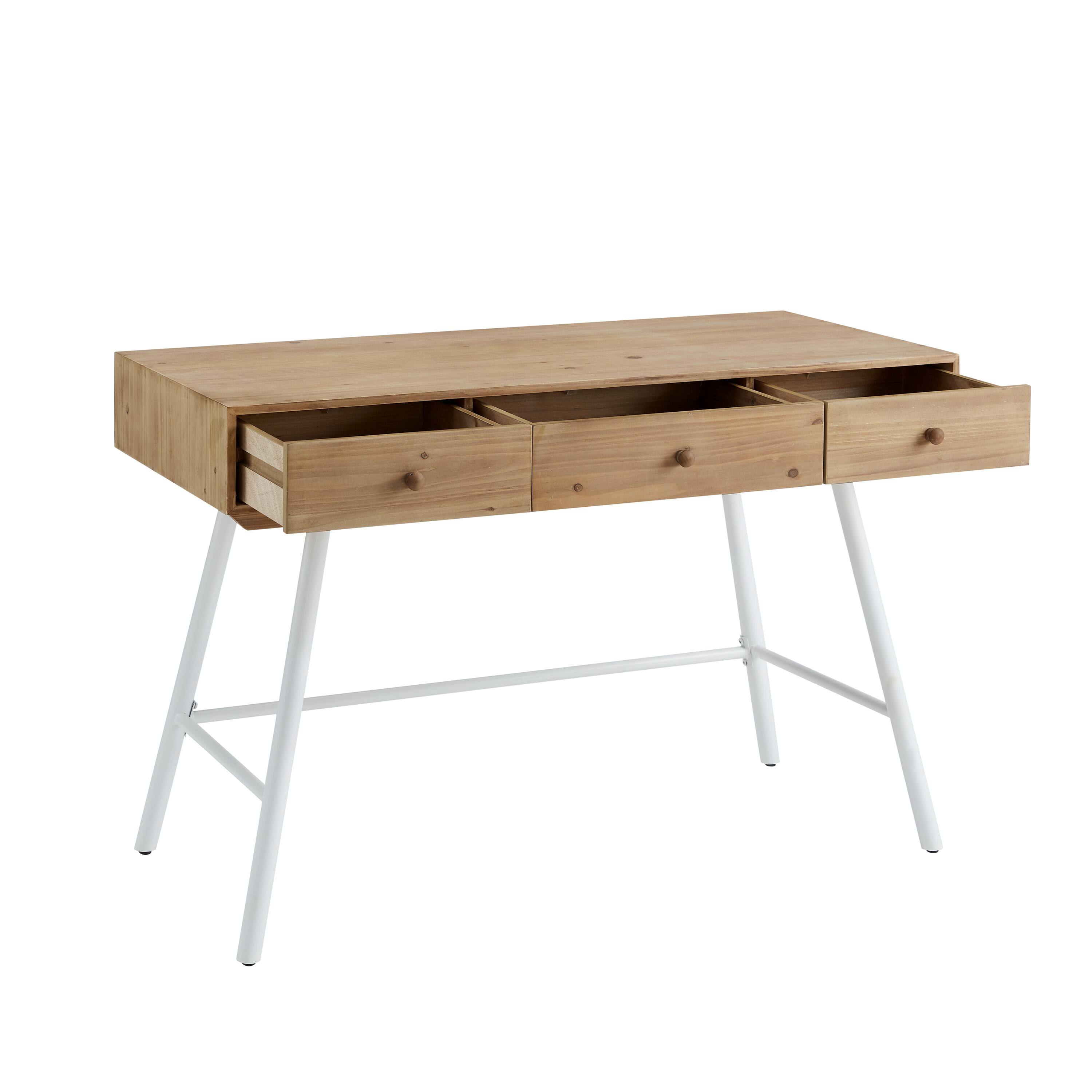 Alt View 11. Linon Home Décor - Conners Contemporary 3-Drawer Desk - Natural.