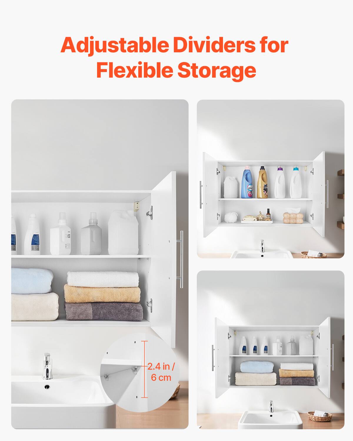 Adjustable Dividers for Flexible Storage

2.4 in / 6 cm