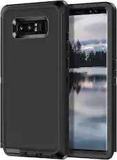 Front. Entronix - Entronix Case Compatible with Galaxy Note 8 - Heavy Duty Protection - Black.