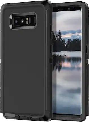 Front. Entronix - Entronix Galaxy Note 8 Case - Triple-Layer Heavy Duty Protection for Ultimate Safety - Black.