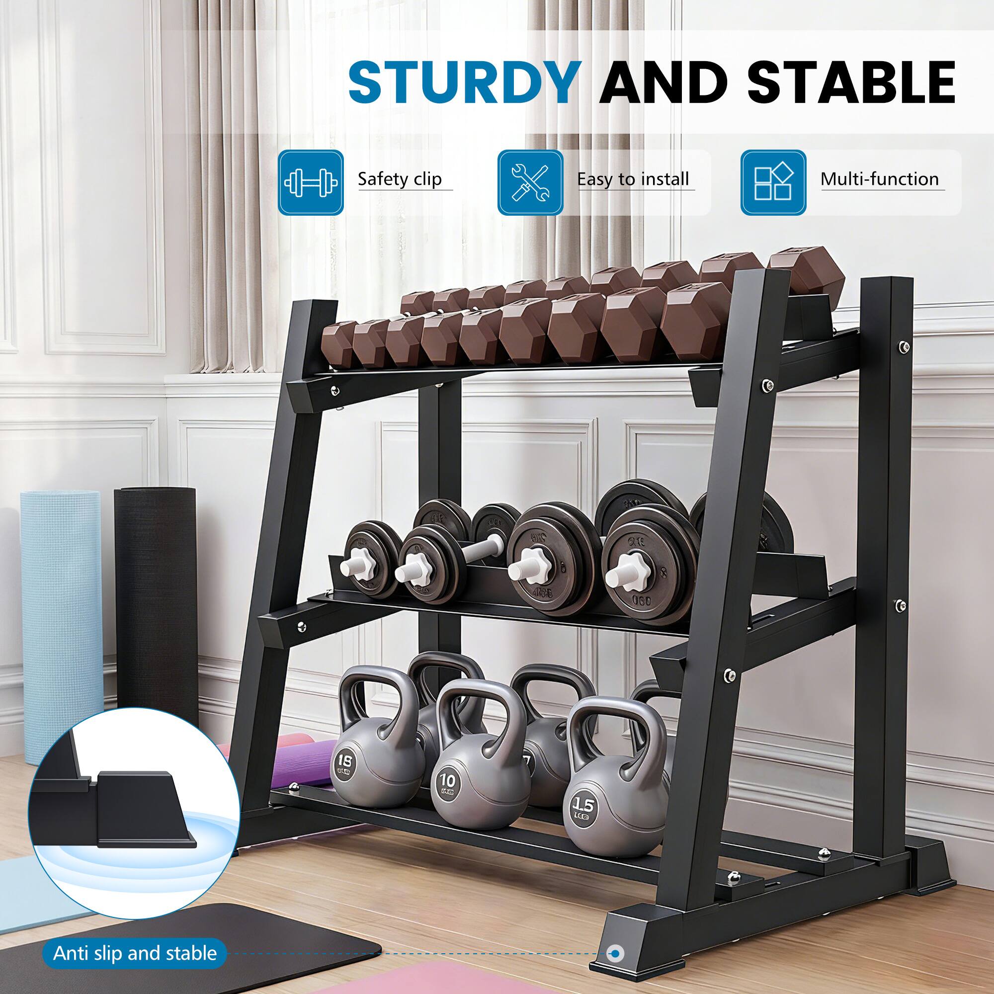 STURDY AND STABLE  
Safety clip  
Easy to install  
Multi-function  
Anti slip and stable