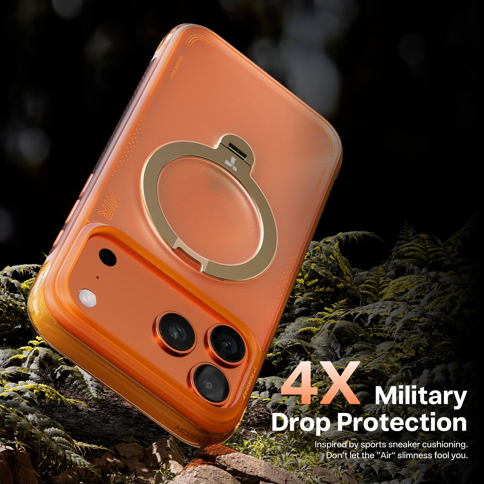 SECOs 2120 2N21T LIGHT WEIGHT PROTECTION 2R ECH  
4X Military Drop Protection  
Inspired by sports sneaker cushioning.  
Don't let the "Air" slimness fool you.