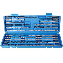 Anysun - Comprehensive 20-Piece Carbide Tipped SDS Plus Drill Bit Set with Storage Case