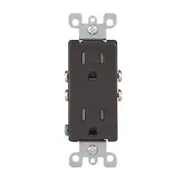 Leviton - Decora 15 amps 125 V Duplex Outlet 5-15R 1 pk - Brown