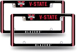 Rico Industries - Valdosta State NCAA Blazers (Set of 2) Chrome Metal License Plate Frames with Bold Full Frame Design - Multi
