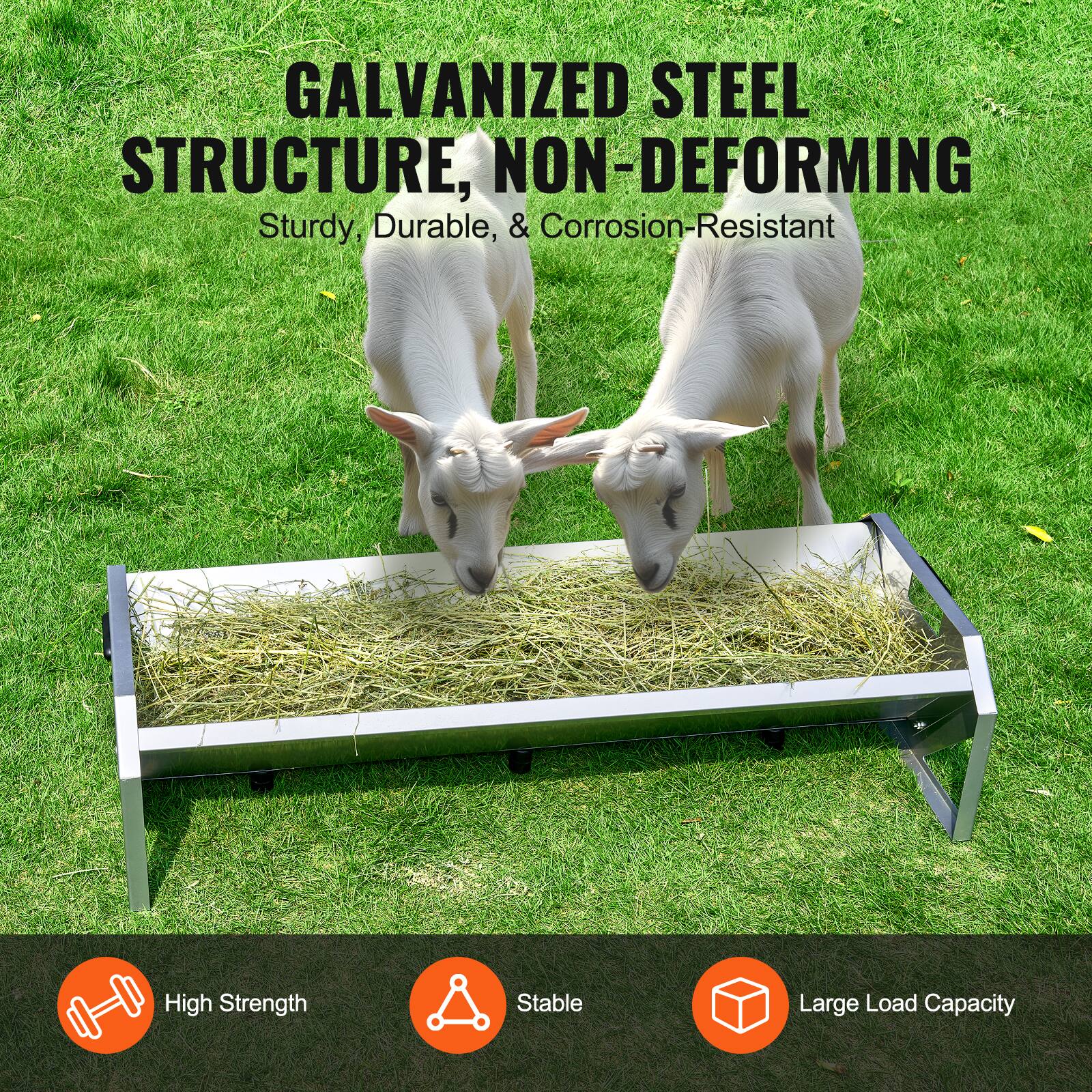 GALVANIZED STEEL STRUCTURE, NON-DEFORMING  
Sturdy, Durable, & Corrosion-Resistant  

High Strength  
Stable  
Large Load Capacity