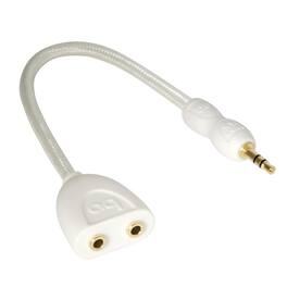 AudioQuest - FLX-MINI Splitter - Flexible 3.5mm Mini Plug > 2x 3.5mm Jacks - White