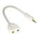 Front. AudioQuest - AudioQuest FLX-MINI Splitter - Flexible 3.5mm Mini Plug > 2x 3.5mm Jacks - White.