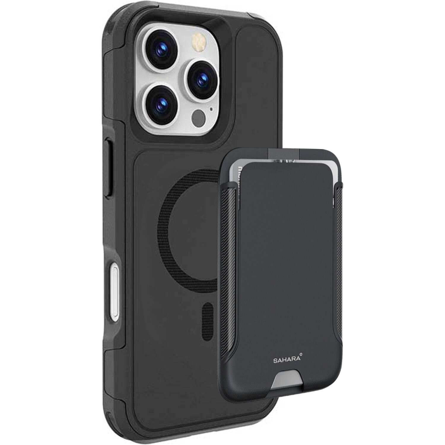 Alt View 12. SaharaCase - Raider Series Wallet Case for Apple iPhone 16 Pro - Scorpion Black.