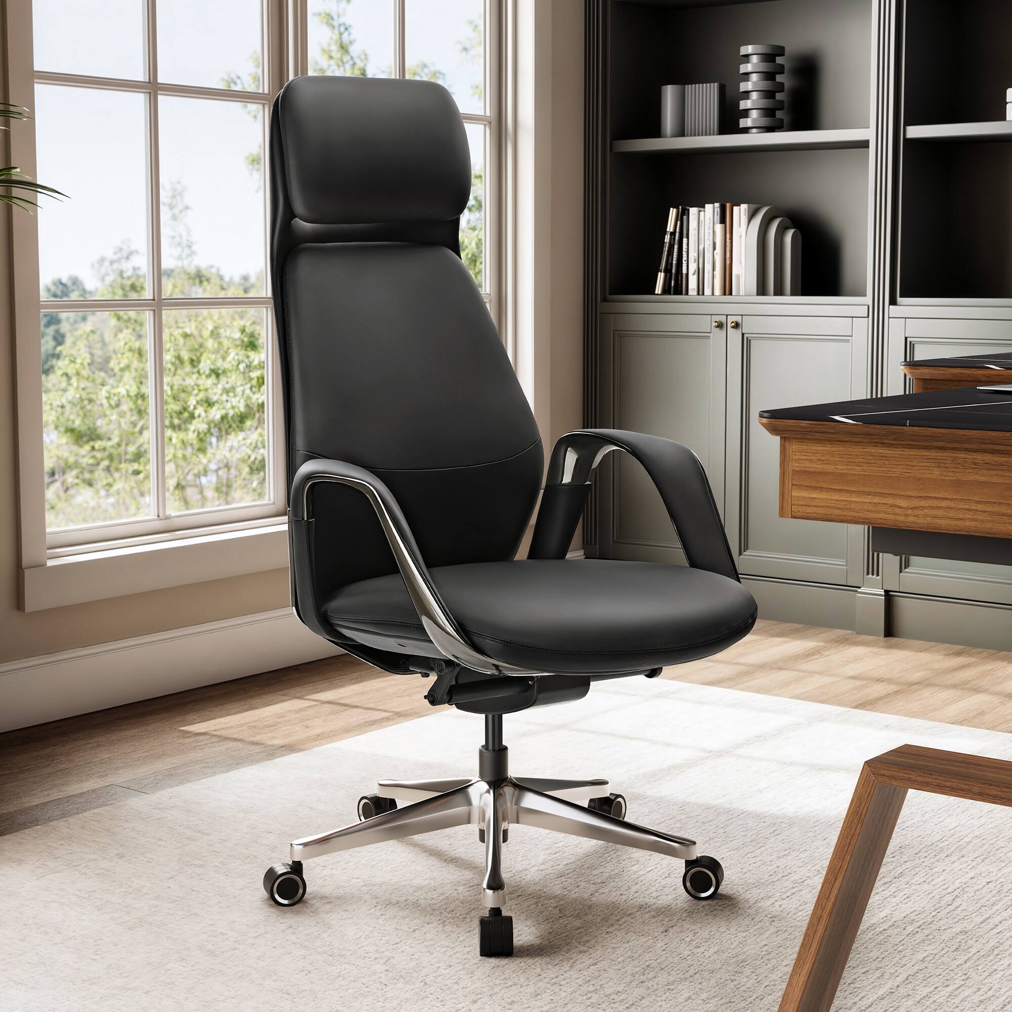 Angle. Eureka Ergonomic - Executive Ergonomic Office Desk Chair - Black.