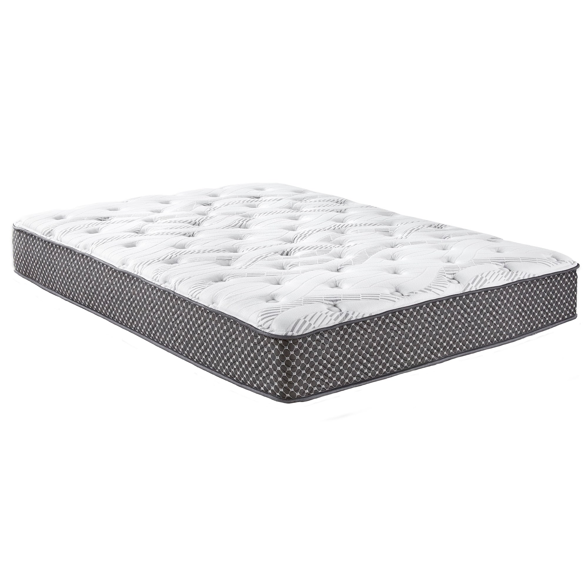TinyHomie - 10in Quilted Hybrid King Mattress Medium Firm - Black White