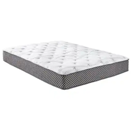 Front. TinyHomie - 10in Quilted Hybrid King Mattress Medium Firm - Black White.