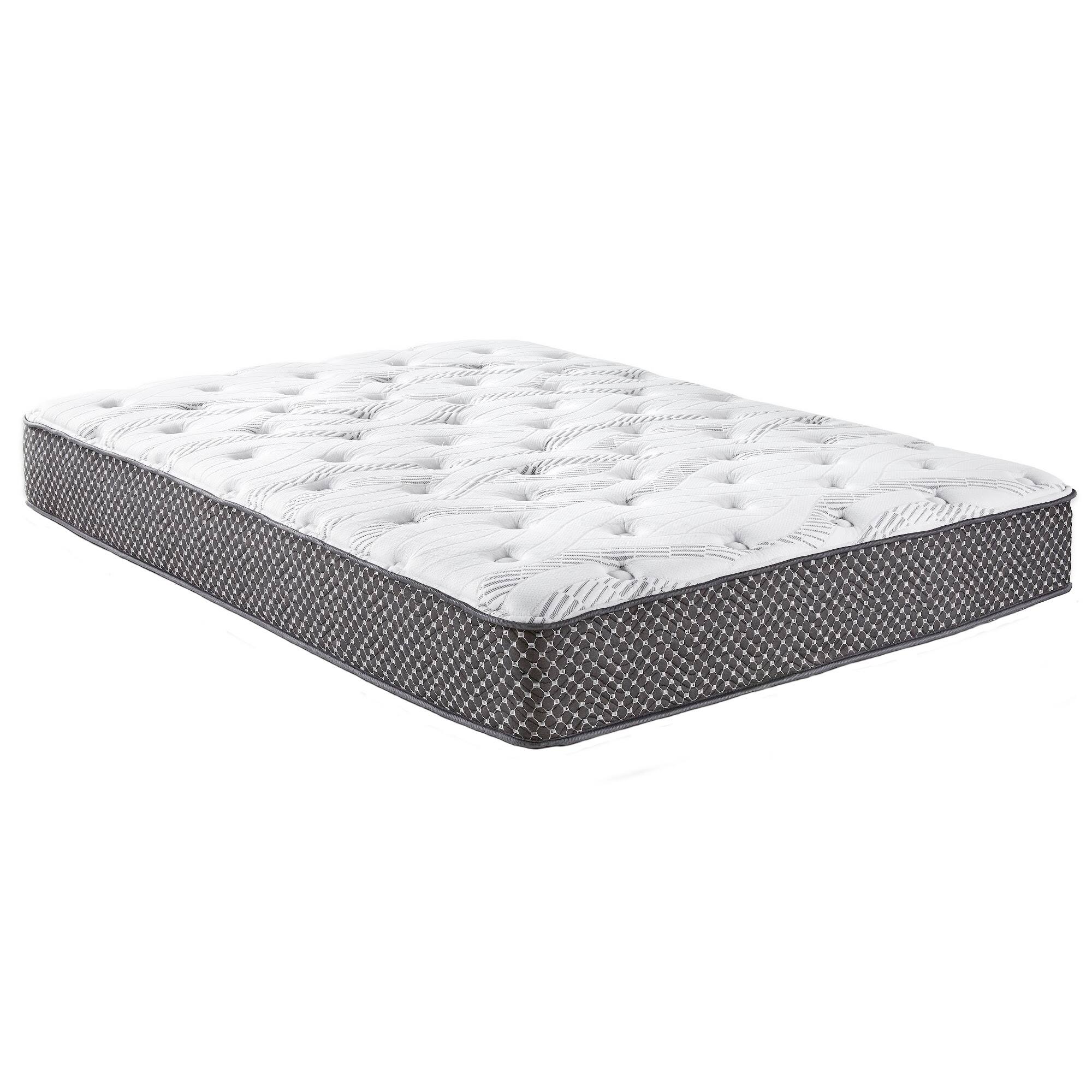 Front. TinyHomie - 10in Quilted Hybrid King Mattress Medium Firm - Black White.