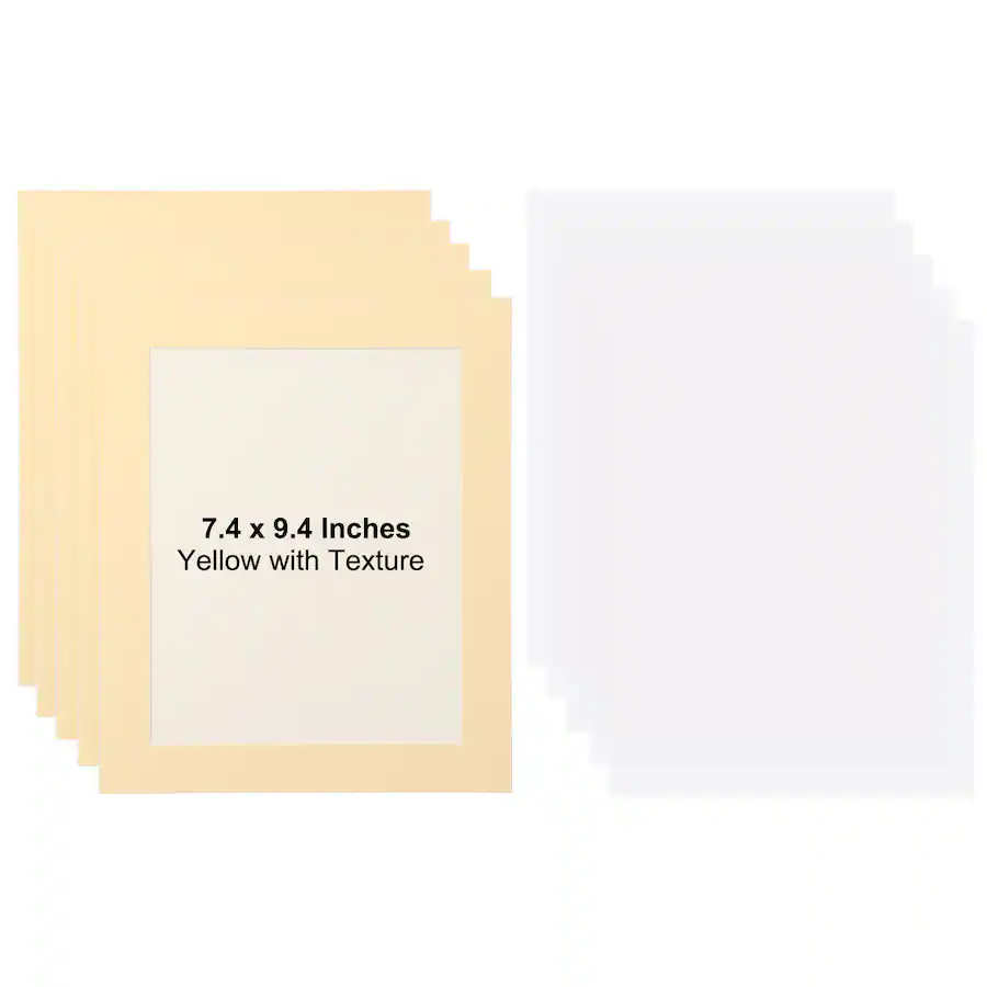 Display Frame Options 7.4 x 9.4 Inches Yellow with Texture