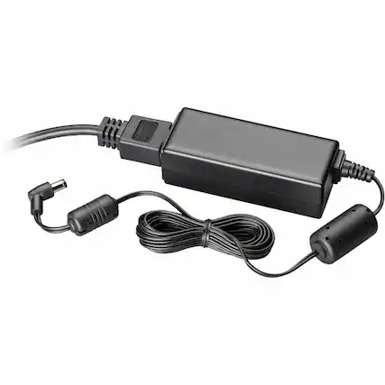 Front. HP - Poly 25W Power Supply - Black - 120 V AC Input - 48 V DC Output - 25 W.