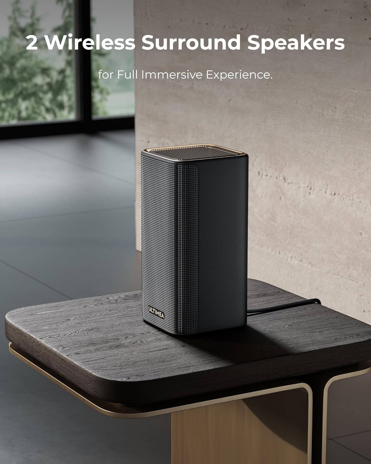 2 Wireless Surround Speakers  
for Full Immersive Experience.