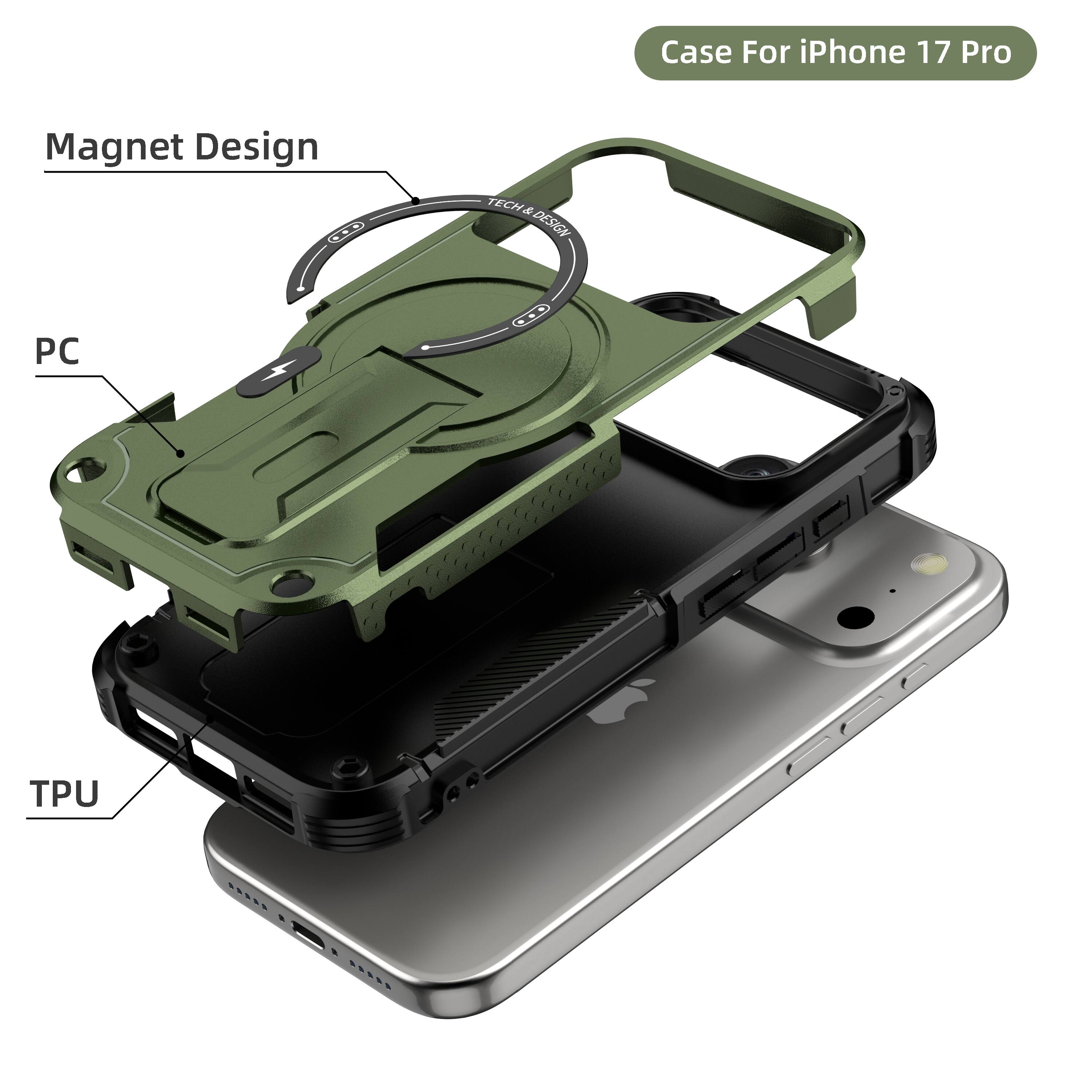 Case For iPhone 17 Pro  
Magnet Design  
TECH&DESIGN  
PC  
TPU