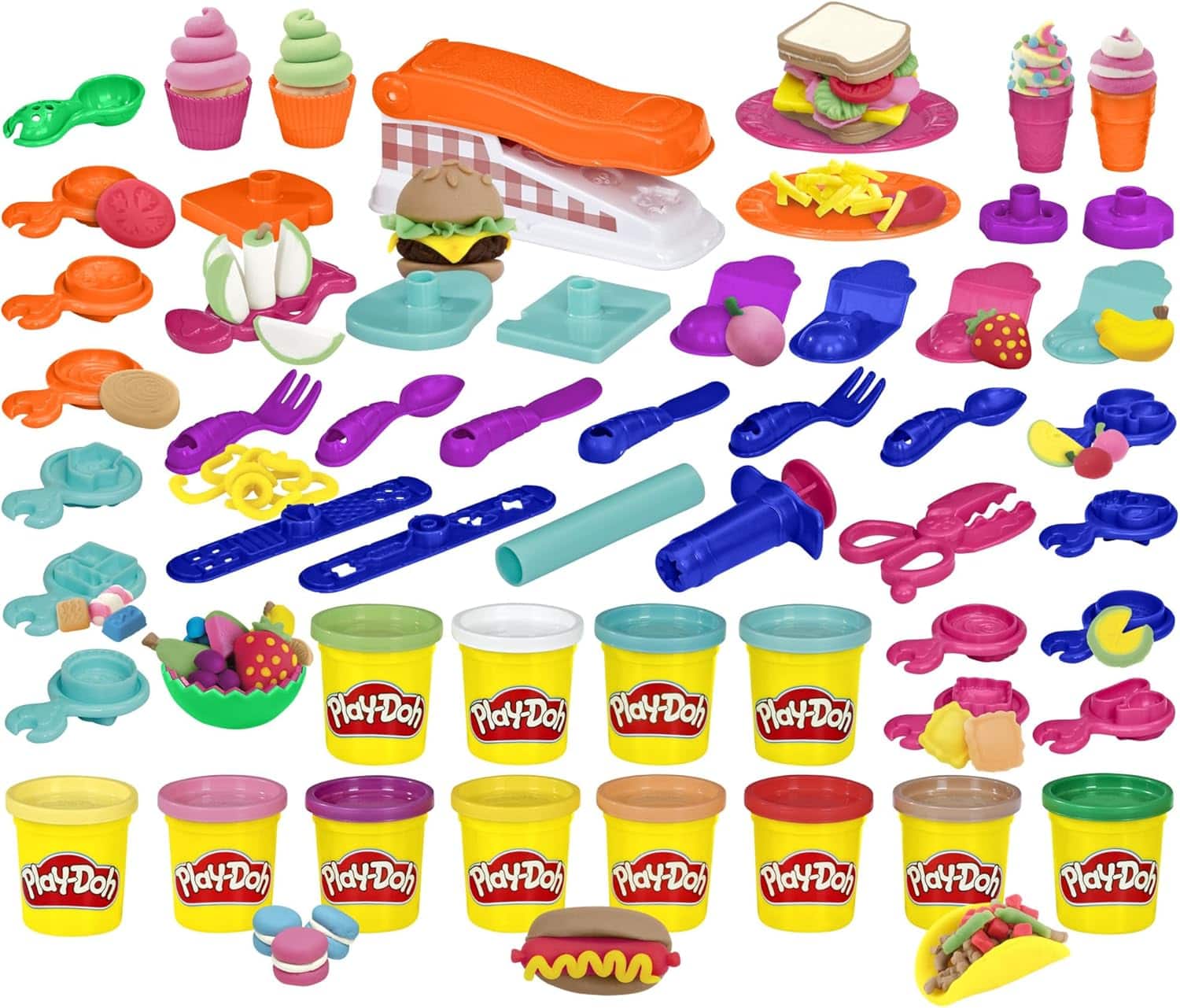 Play-Doh - Kitchen Creations Fun Factory Playset with 12 Cans and 42 Tools (Exclusive)