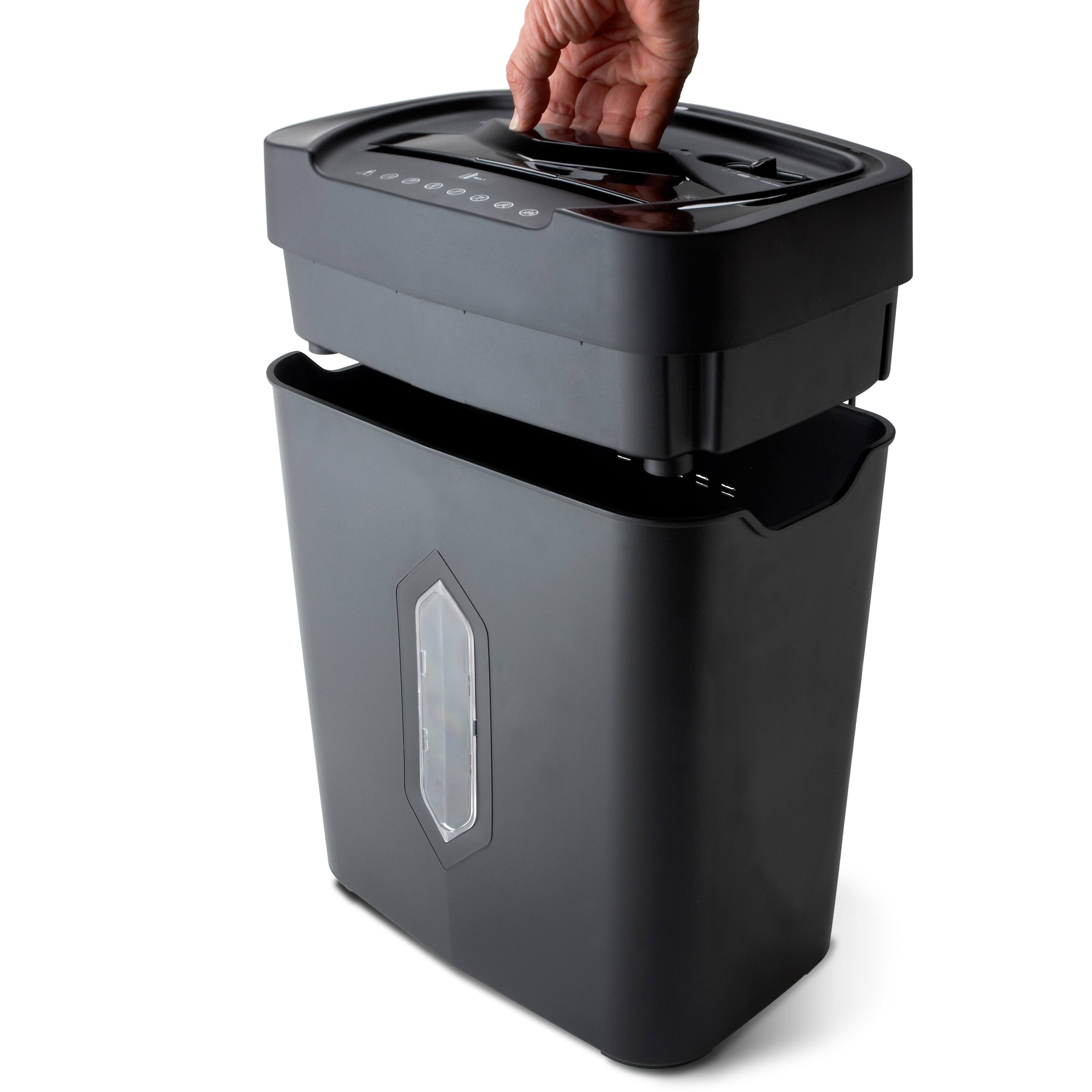 Alt View 1. Aurora - Aurora AU1220XE 12 Sheet Crosscut Paper and Credit Card Shredder with 5.2 gal Wastebasket, Black - Black.