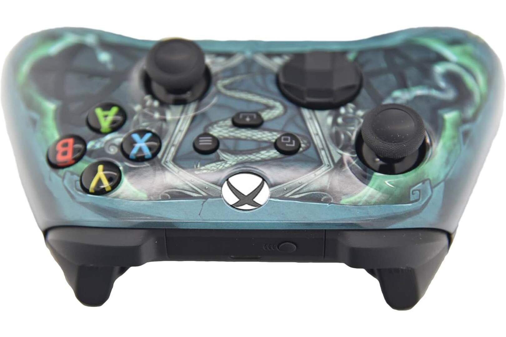 Back. ProControllers - Custom Wireless Controller for Xbox Series X|S, Xbox One, & PC - Green Snake.