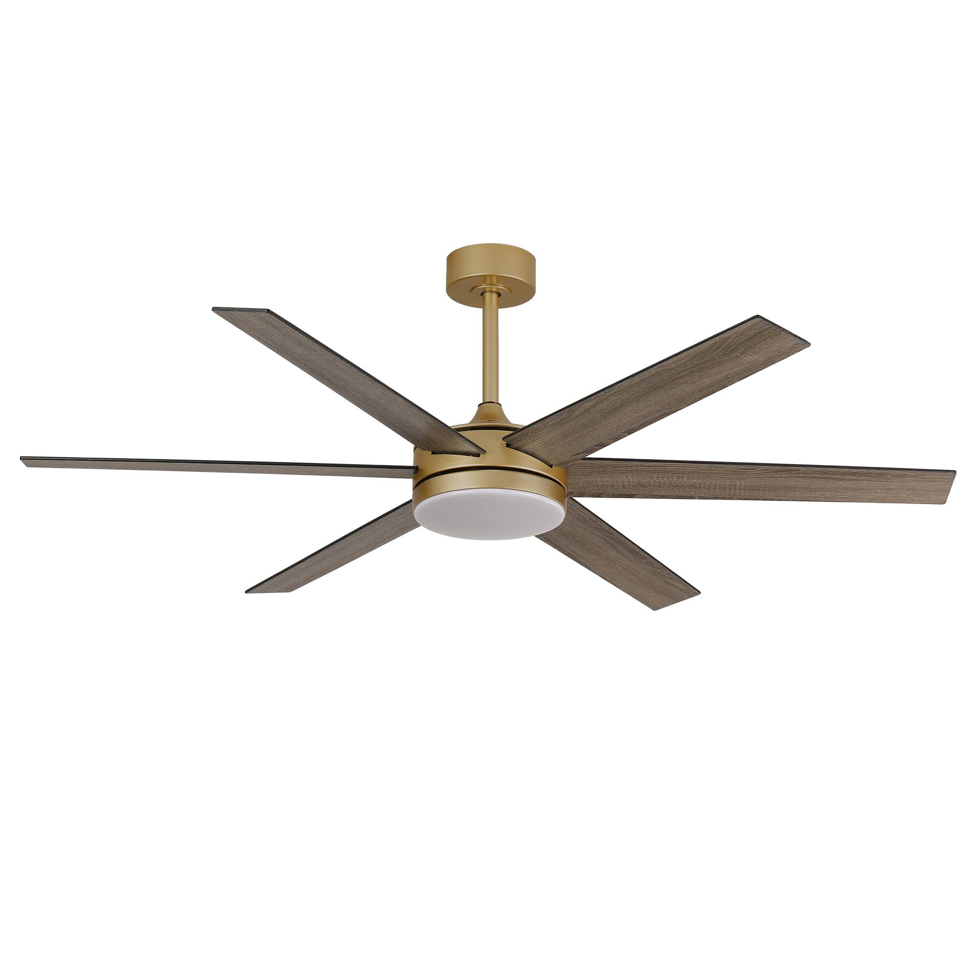 Back. Vaczon - 60" Smart Ceiling Fan with LED Light, Remote & App Control, Quiet DC Motor, 6-Speed, Ideal for Large Rooms - Weathered wood.