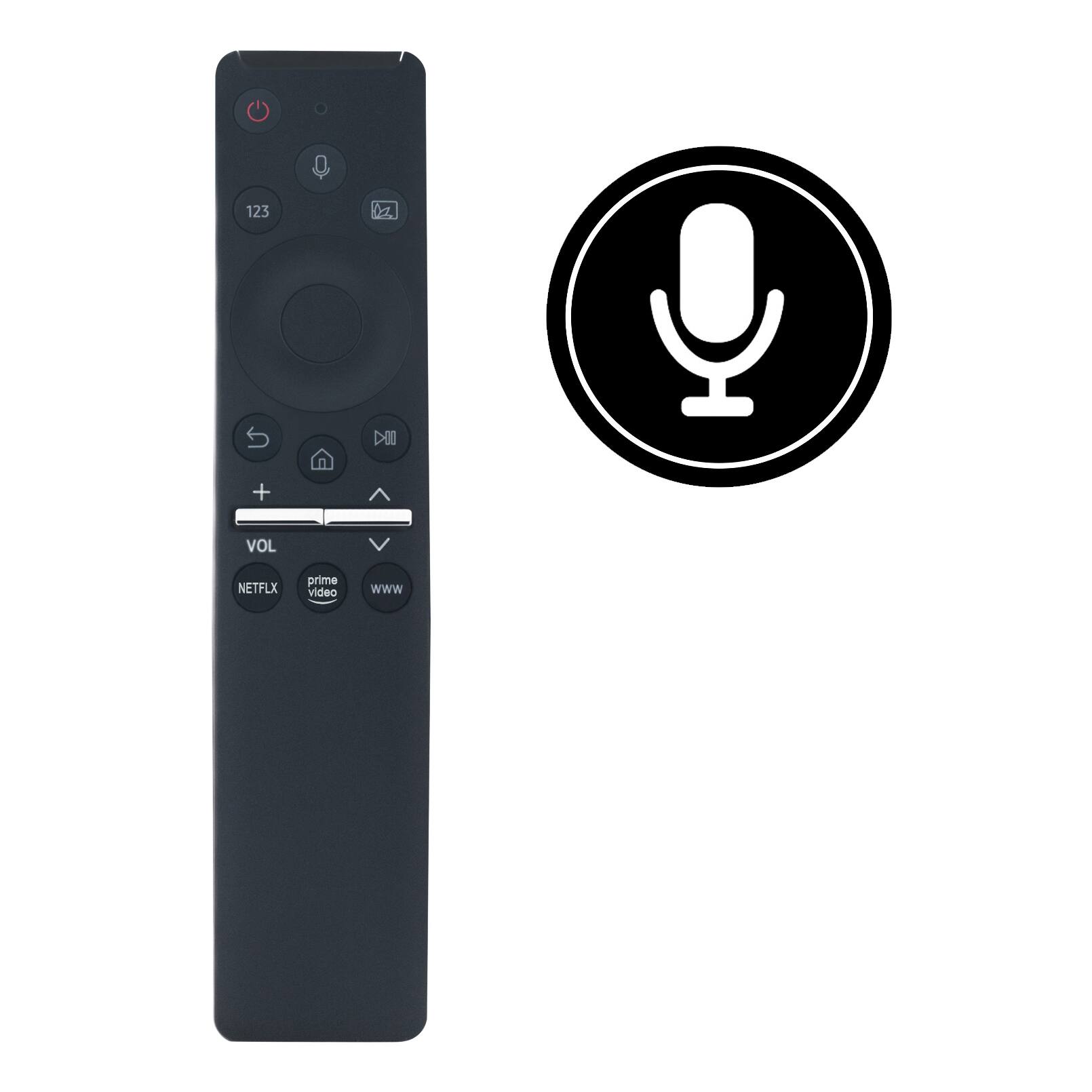 VINABTY - New BN59-01312F Voice Replaced Remote Control Fits for Samsung TV QA43Q60R QA49Q60R QA55Q60R QA65Q60R QA75Q60R - Black