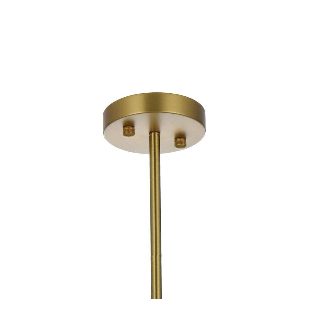 Left. Living District - Opus 30.5 Inch Pendant Clear Shade in Satin Gold - Satin Gold And Clear.