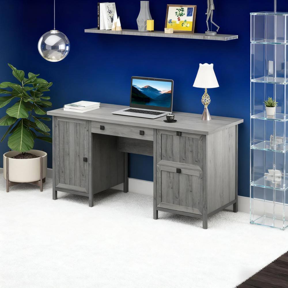 Front. Spaco - Spaco Portable Foldable Lap Desk with Cup Holder, Wooden for Car Bed Couch Use - Gray.