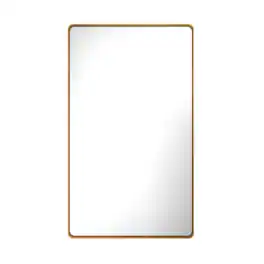 Boyel Living - 30-Inch x 51-Inch Rectangular Aluminum-Framed Bathroom Wall Mirror - Bronze