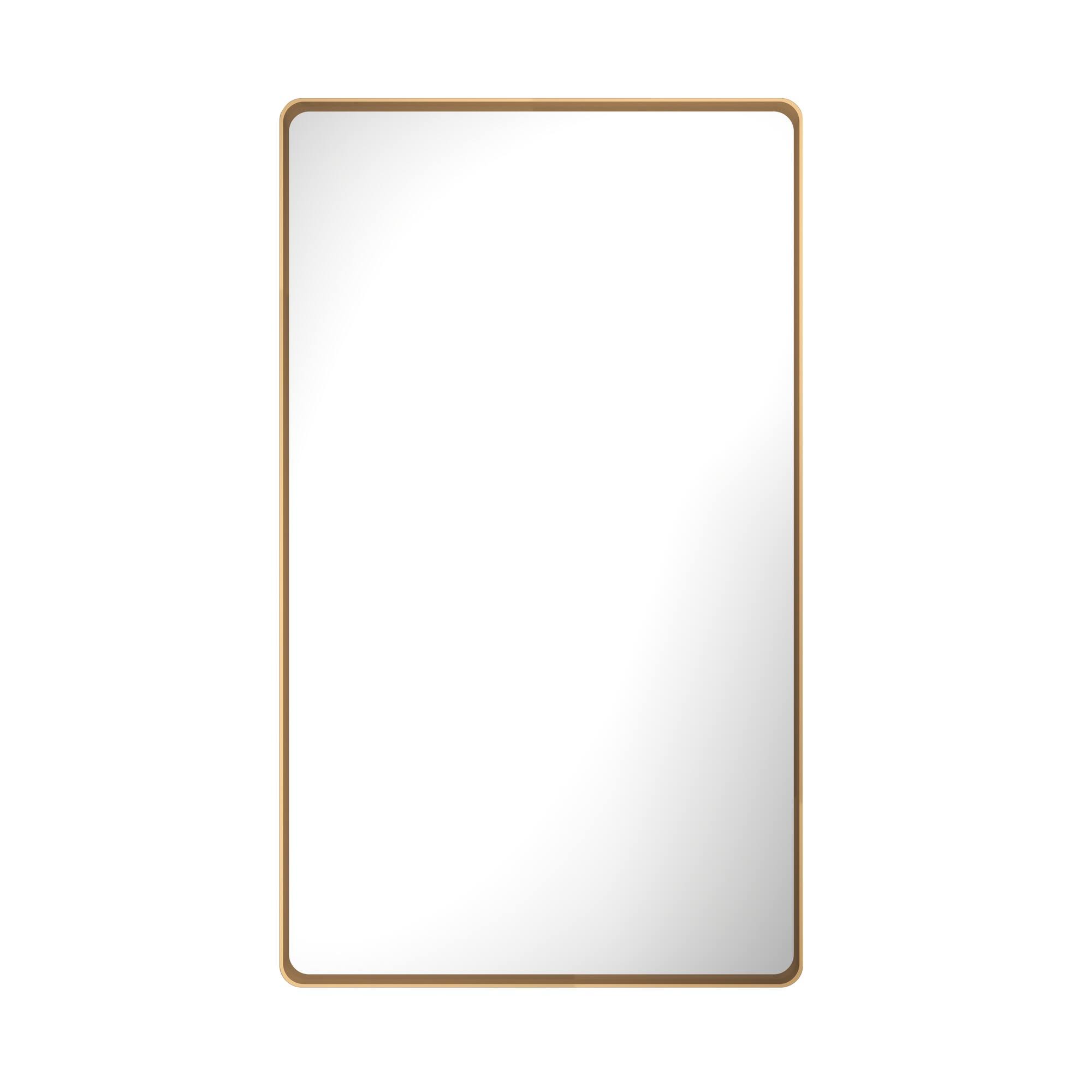 Boyel Living - 30-Inch x 51-Inch Rectangular Aluminum-Framed Bathroom Wall Mirror - Bronze