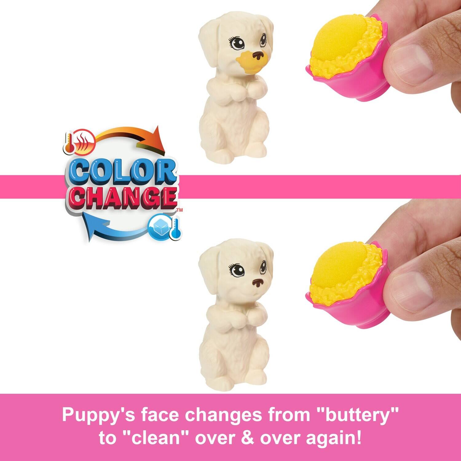 COLOR CHANGE™

Puppy's face changes from "buttery" to "clean" over & over again!