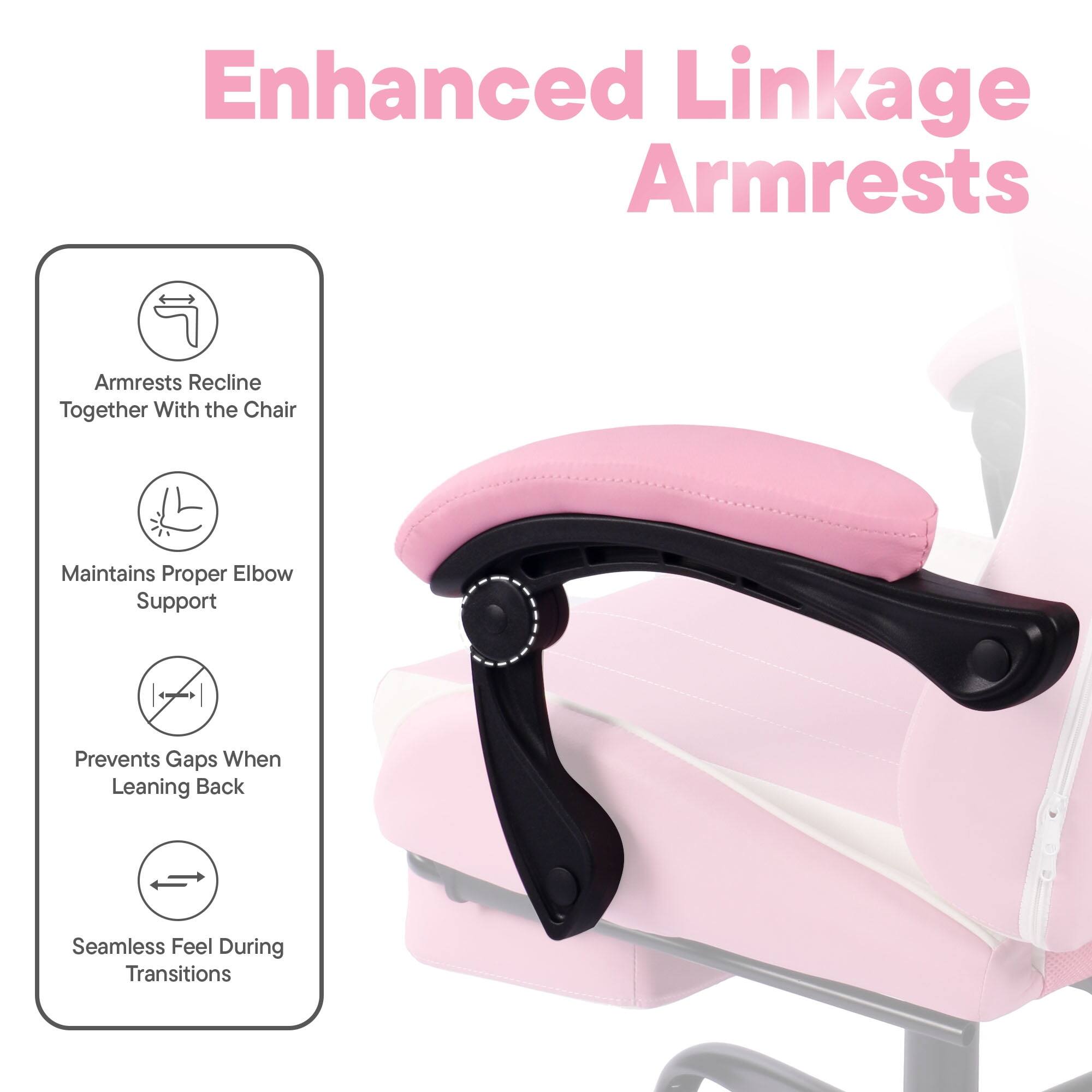 Enhanced Linkage Armrests

- Armrests recline together with the chair
- Maintains proper elbow support
- Prevents gaps when leaning back
- Seamless feel during transitions