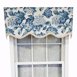 RLF Home - Luxurious Modern Design Classic Summer Wind Provance Style Window Valance 50" x 16" - Porcelain