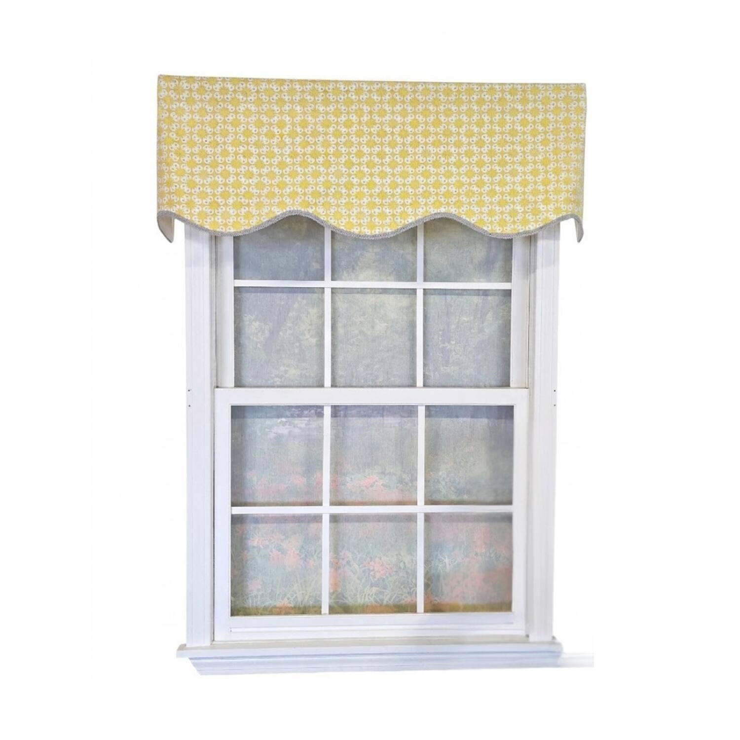 "RLF Home - Blast Trimmed Provance Window Valance 100% Cotton Lined Rod Pocket 50"" x 17"" - Yellow" price history on PriceWatchPro