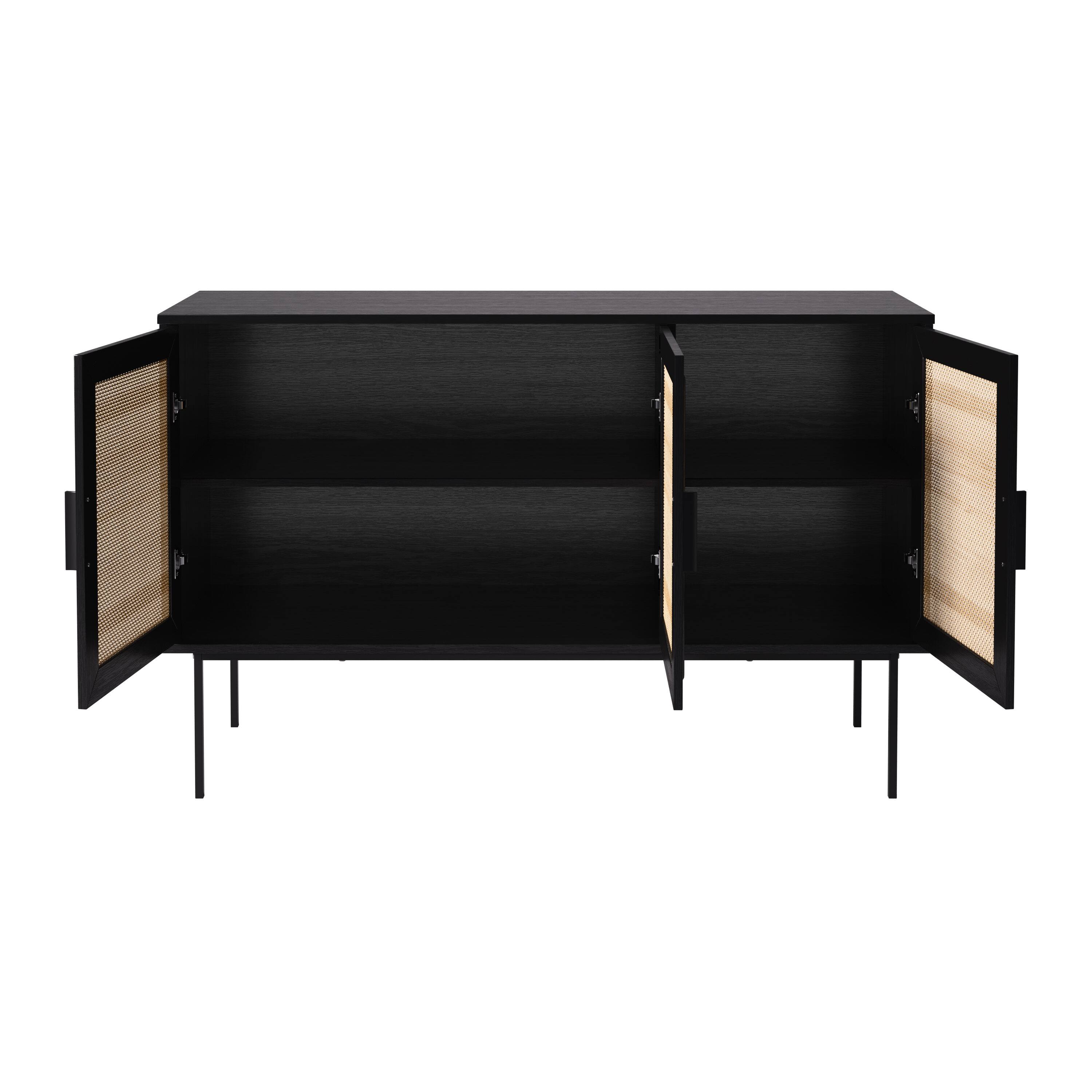 Alt View 13. CorLiving - CorLiving - Contemporary Sideboard Buffet - Black Ravenwood.
