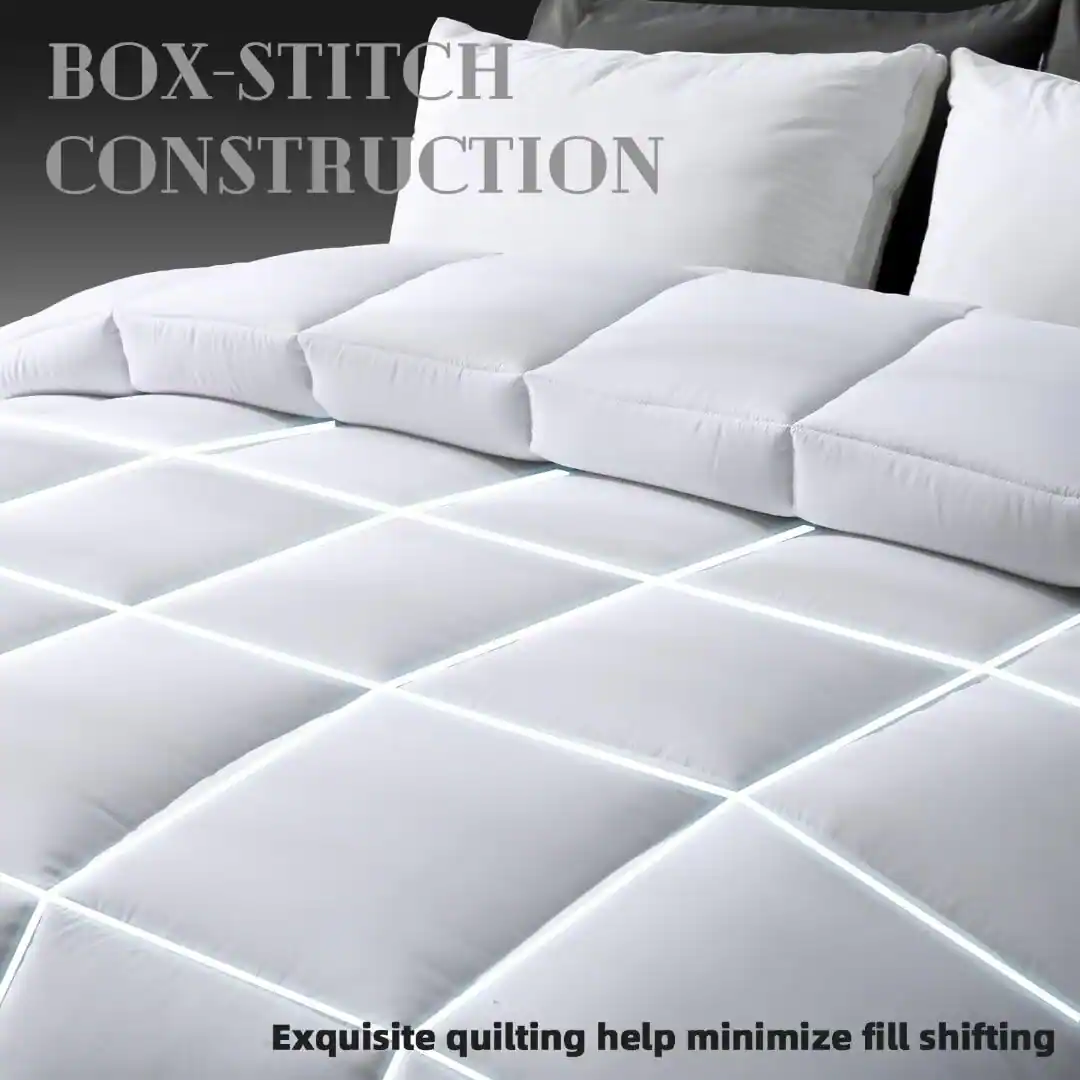 BOX-STITCH CONSTRUCTION

Exquisite quilting helps minimize fill shifting