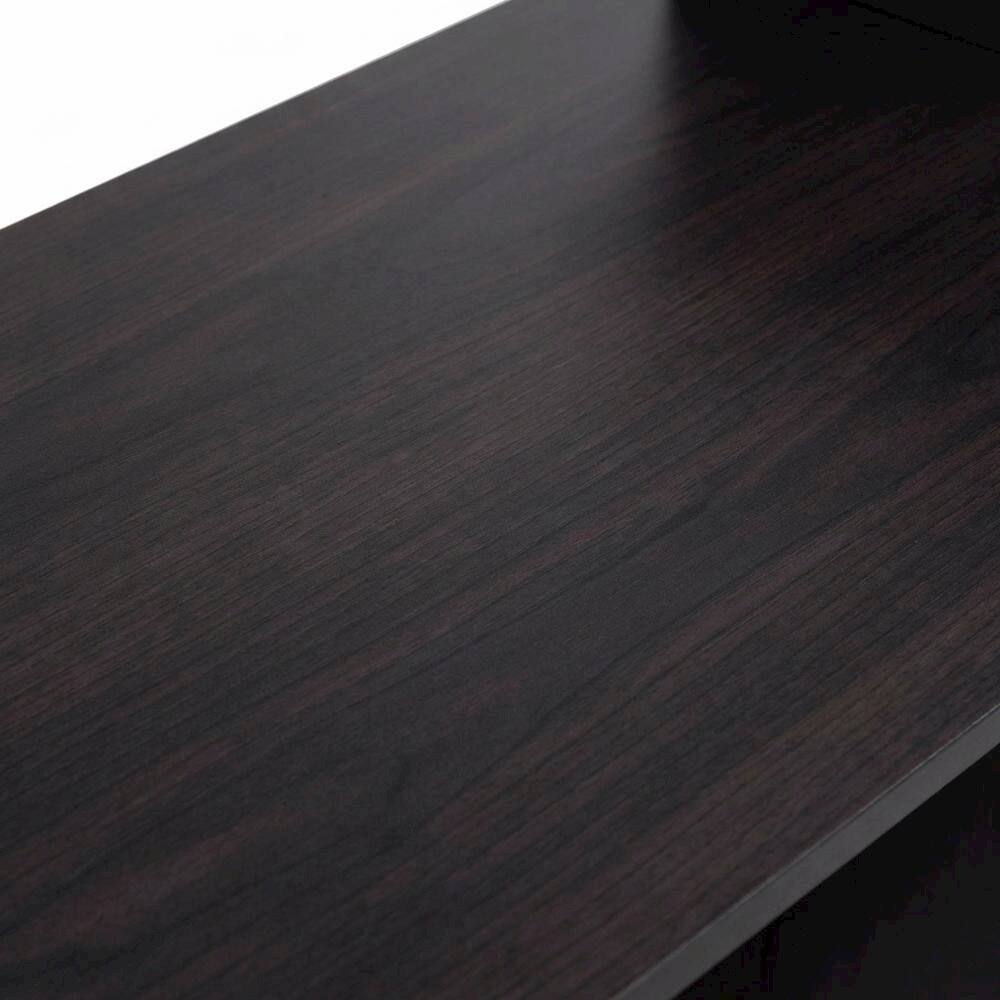 Alt View 1. BisonOffice - Compact Dark Walnut Computer Desk with Shelves for Efficient Workspace - Dark Walnut.