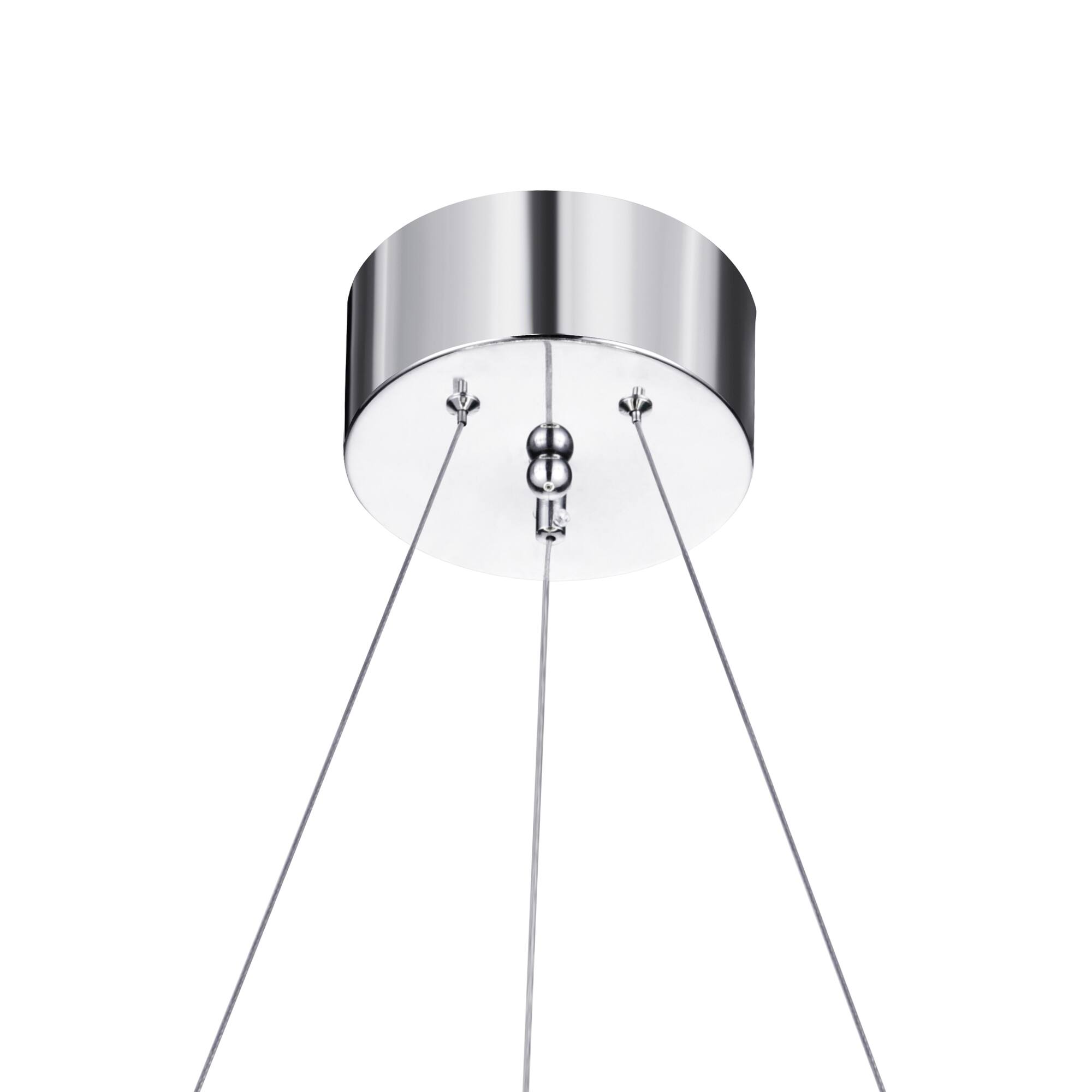 Alt View 1. CWI Lighting - Juno LED Chandelier With Chrome Finish - Chrome.