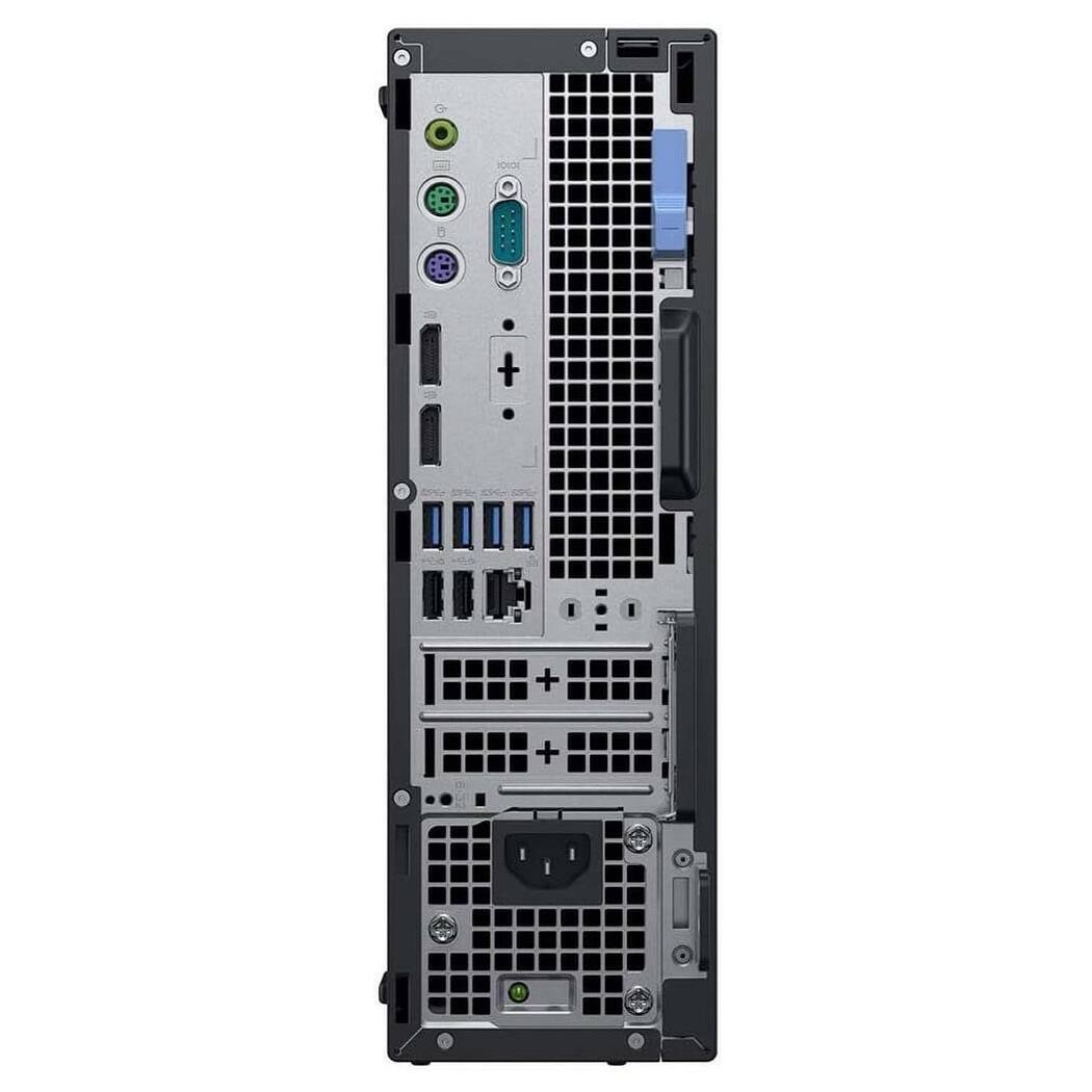 Back. Dell - Dell Optiplex 7060 SFF Desktop PC, Intel Core i7-8700 up to 4.6GHz, 16GB DDR4 RAM, 512GB NVMe SSD, WiFi, Win11Pro - Black.