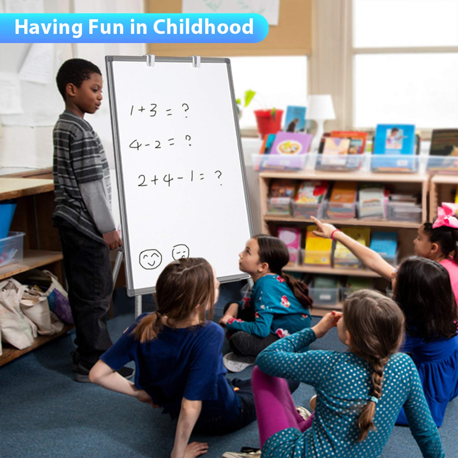 Having Fun in Childhood

1 + 3 = ?
4 - 2 = ?
2 + 4 - 1 = ?
2 + 4 + 4 - 1 = ?