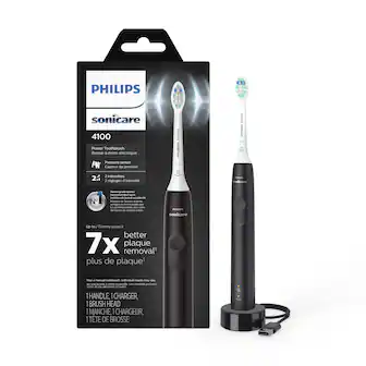 Philips Sonicare 4100 Power Toothbrush Brosse a dents lectrique Procture sensor Capteur de pression saroes sonicare C2 Samua sondee L2 2 intensitios 2. 2 rgiages d'intensit - conicaro N IATRN professional recommended sor toothbrush orand oridhande narque de MSss a der sominue erammanda - - nnomeis des saS entare . monvie - PERIODS sonicare Up Elimine jusqu'a better 7x removal' plaque plus de plaque mhan a manual thban Ia resu m TEY n E 4 deres maruai Les resulars suvers sare d Turee nr - 1 HANDLE CHARGER, 1 BRUSH HEAD : MANCHE, I CHARGEUR, 1 TETE DE BROSSE 1.