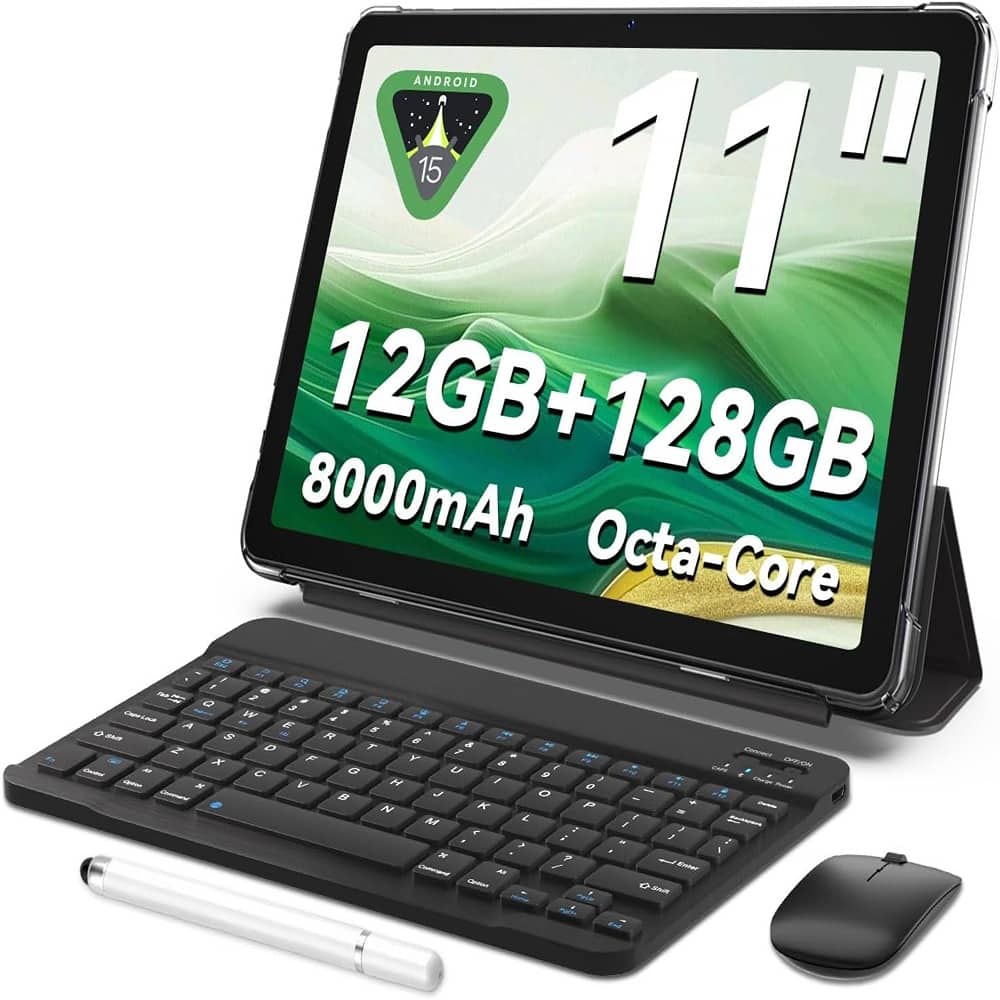 RTMB - 11" Android 15 Tablet, Octa-Core, 12GB+128GB, 8000mAh - Black