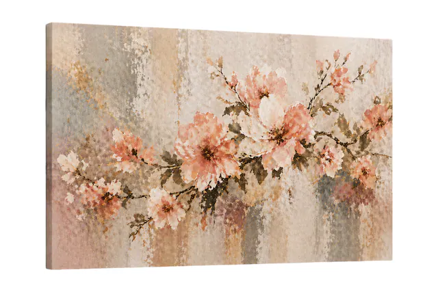 Front. FC Design - Large Canvas 24x36" Floral Flower Art Painting Vintage Style Wall Décor - MultiColor.
