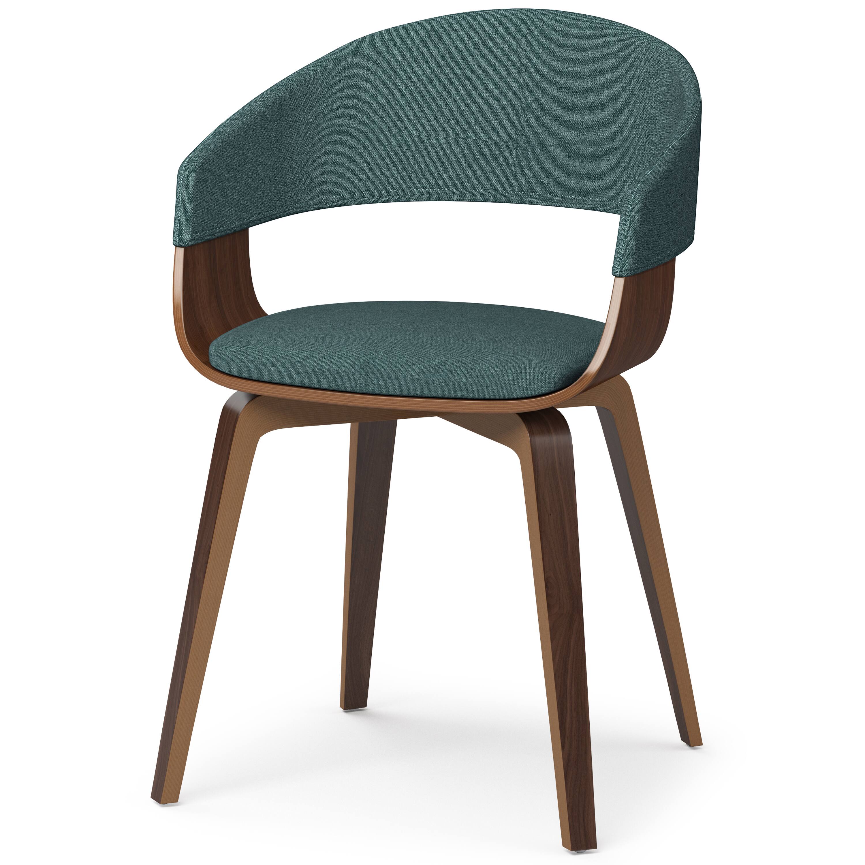 Angle. Simpli Home - Lowell Bentwood Dining Chair - Light Turquoise Blue.