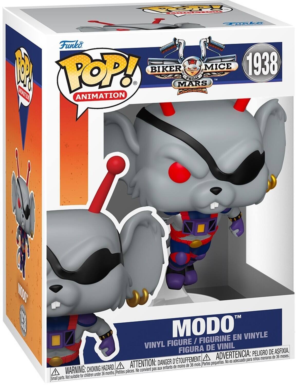 The text on the image is:

"Op Tili Funko. 1 1938 1 BIKER MICE ADATION POP! H BO MARS BeESOM FROM TM ANIMATION MDO E TM MODO EN VINYLE FIGURE / FIGURINE VINYL DE VINIL FIGURA PELIGRO DE ASFIXIA. D'TOUFFEMENT. ADVERTENCIA: para niños menores de 36 meses. DANGER pequeñas. No es adecuado HAZARD. ! ATTENTION: enfants de moins de 36 mois Partes WARNING: CHOKING Ne convient pas aux ! 36 months Petites pieces. suitable for children under Small parts. Not"

Corrected and grouped text:

"Op Tili Funko. 1 1938 1 BIKER MICE ADATION POP! H BO MARS BeESOM FROM TM ANIMATION MDO E TM MODO EN VINYLE FIGURE / FIGURINE VINYL DE VINIL FIGURA PELIGRO DE ASFIXIA. D'TOUFFEMENT. ADVERTENCIA: para niños menores de 36 meses. DANGER pequeñas. No es adecuado HAZARD. ! ATTENTION: enfants de moins de 36 mois Partes WARNING: CHOKING Ne convient pas aux ! 36 months Petites pieces. Suitable for children under Small parts. Not suitable for children under 36 months."