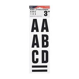 Cosco - 3" Self-adhesive Letters and Numbers, 64 Characters/Pack - Black