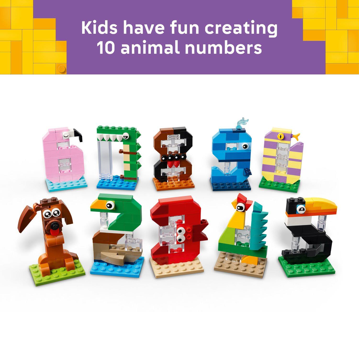 Kids have fun creating 10 animal numbers